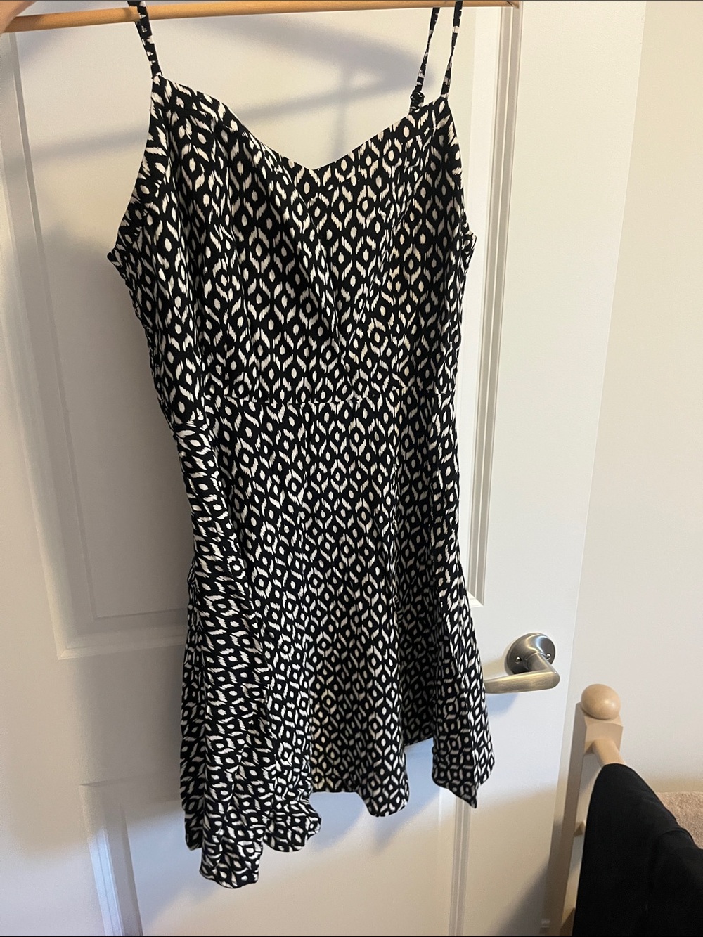 Old Navy Black and White Spaghetti Strap Mini Dress